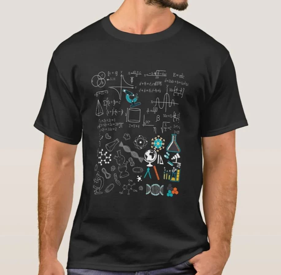 Funny Science Physic Math Chemistry Biology Astronomy T-Shirt 100% Cotton O-Neck Short Sleeve Summer Casual Mens T-shirt