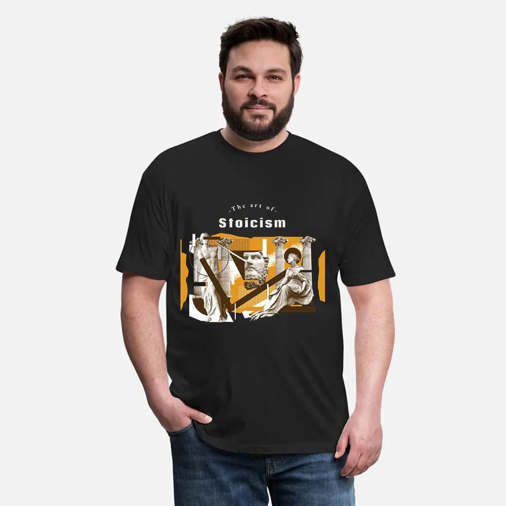 The Art Of Stoicism Gift t shirt foGreek philosophy Stoic Philosopher Graphic clothes 100% cotton printed tee All size Tops S-6X