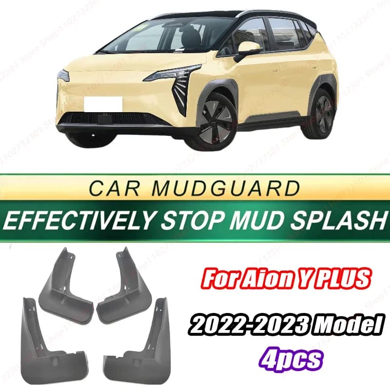 For Aion Y PLUS 2022-2023 Model 4PCS Front Rear Mud Flaps Splash Guards Fender Mudguards Auto Accessories