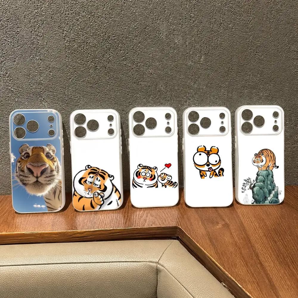 Tiger Funny  For Magsafe Wireless Charging Case for iPhone 17 16 14 15 Plus 13 12 Pro Max Air 11 TPU Soft Cover