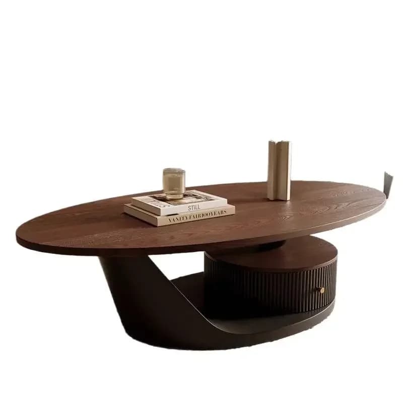 Mid-Century Solid Wood Coffee Table, Light Luxury, Modern Simple, Home Living Room, Designer Small Apartment
