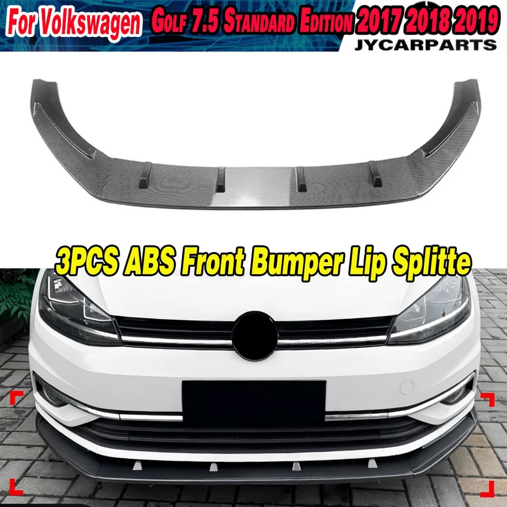 Front Bumper Lip Splitter Spoiler Diffuser For Volkswagen Golf 7.5 MK7.5Standard TDI TSI Edition Exterior 2017 2018 2019 Bodykit
