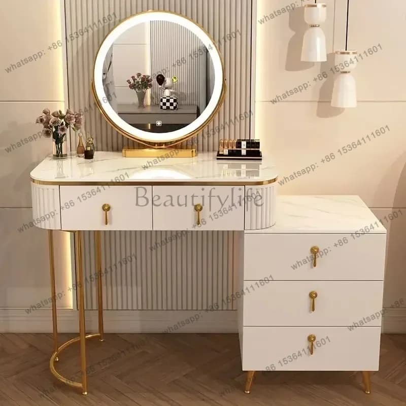 Vanity Table Luxury Bedroom European Storage Vanity Table Simple Drawer Coiffeuse De Chambre Home Furniture