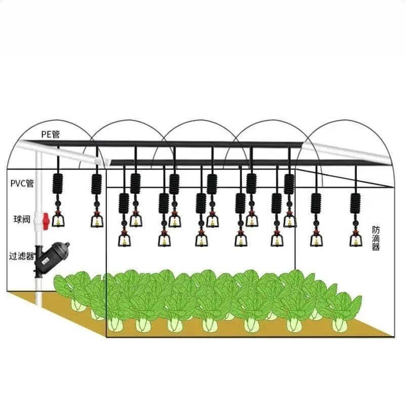 Outdoor greenhouse agricultural thickened atomizing micro-nozzle outdoor irrigation micro-spray upside down spray full set