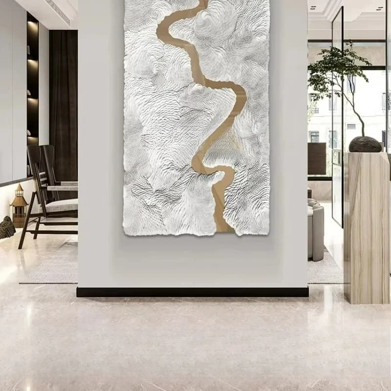 yjq Staircase Mural Atmospheric Three-Dimensional Leather Device Painting