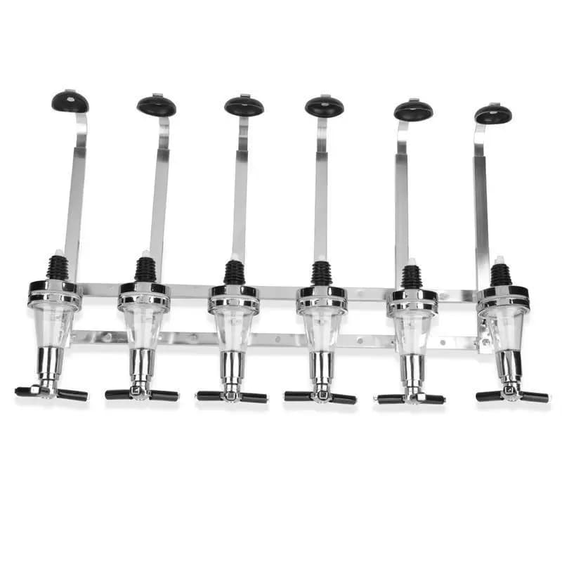 6-Head straight row wall-mounted wine pouring rack, wine pouring device, foreign wine dispenser
