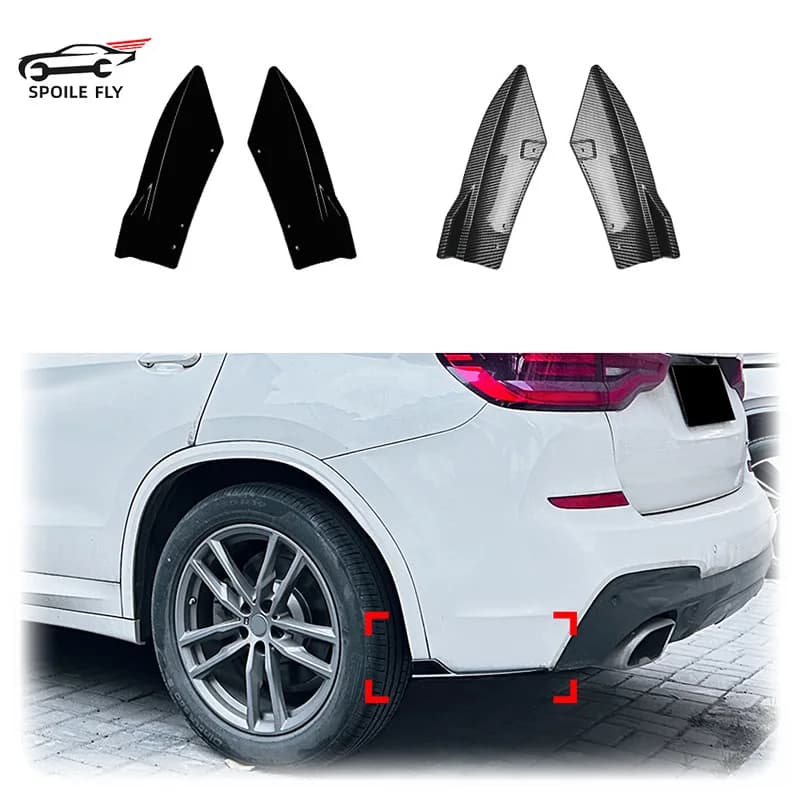 2018 To 2021 For BMW X3 G01 LCI M Sport Car Rear Bumper Lip Splitter Side Canards Spoiler Diffuser Trim Body Kits By ABS Cover