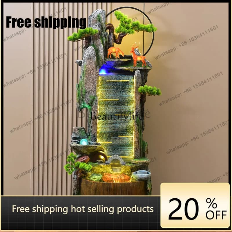 Factory Direct running Water Fountain Ornament New Chinese-style Water Landscape Circulation Landing Rockery Indoor And Outdoor
