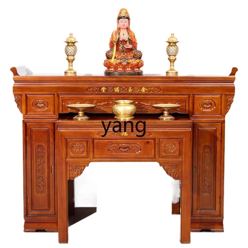 LTTM table Solid wood Buddhist platform Home economic Shentai Rural hall Living room Buddha table