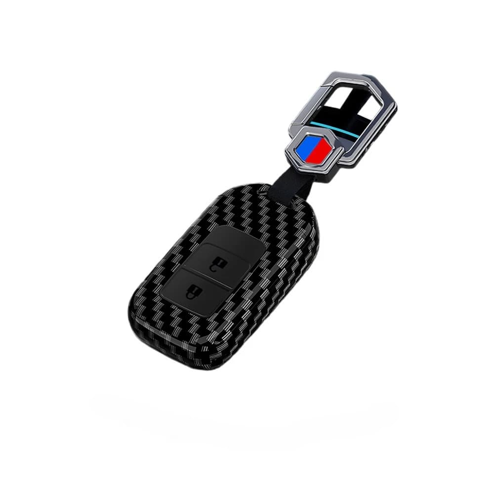 For Honda CRV/Accord/URV/Civic/HRV Key Fob Cover, Carbon Fiber Key Case Protector with Keychain