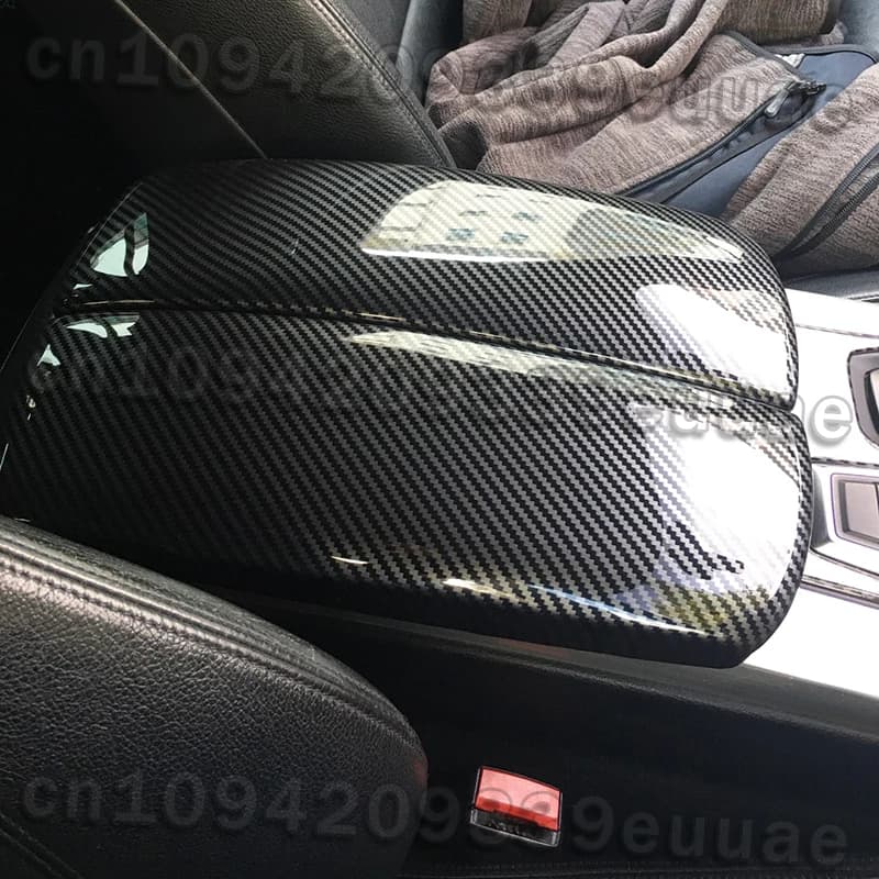 For BMW X5 X6 X7 E70 E71 F15 F16 G05 G06 G07 ABS Carbon fiber Car styling Center Console Lid Armrest Box Trim Protective Cover
