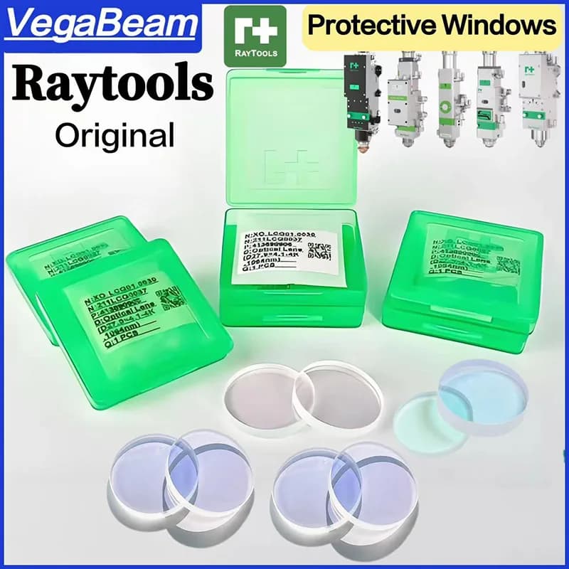 10 PCS Raytools Original Laser Protection Lens 24.9x1.5 27.9x4.1 37x7 For Raytools Protective Windows 4kw 12kw 15kw 20kw 1064nm