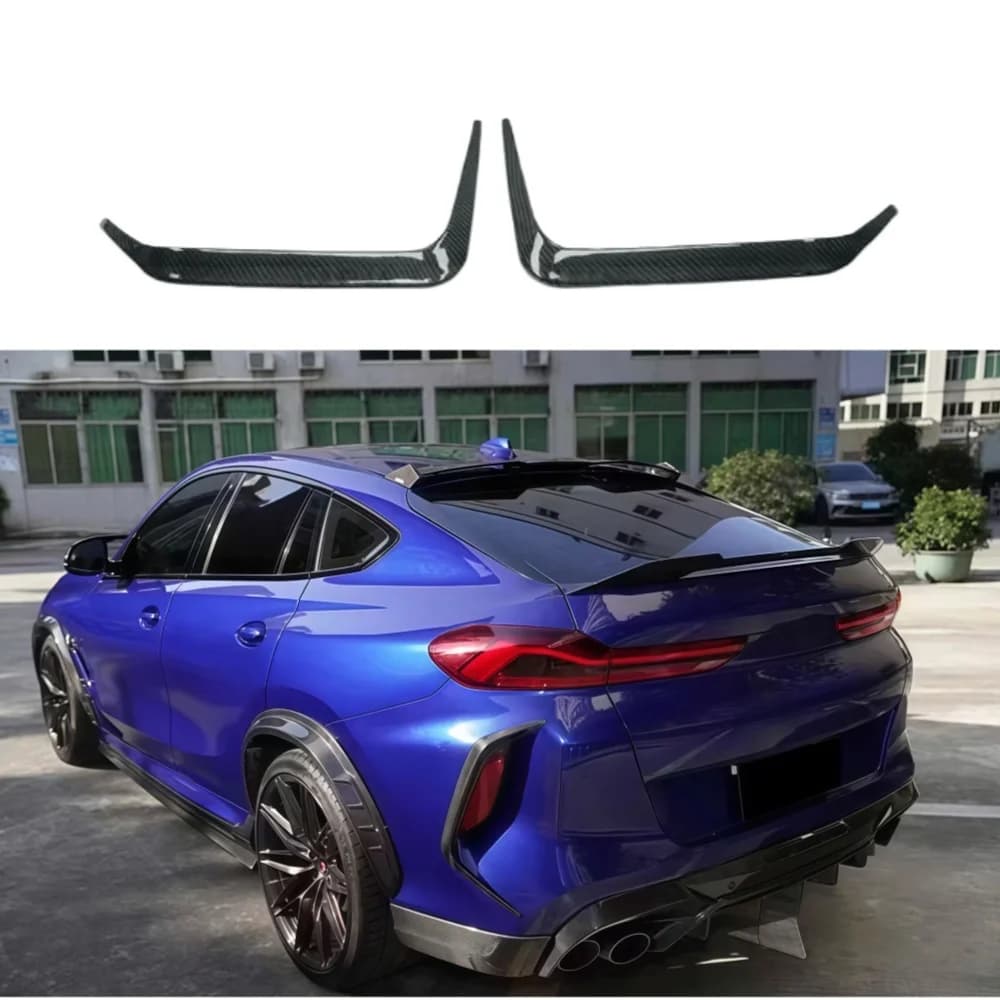 Dry Carbon Fiber A-style Rear Bumper Wind Knife Popular Car Rear Bumper Decoration for X6M F96