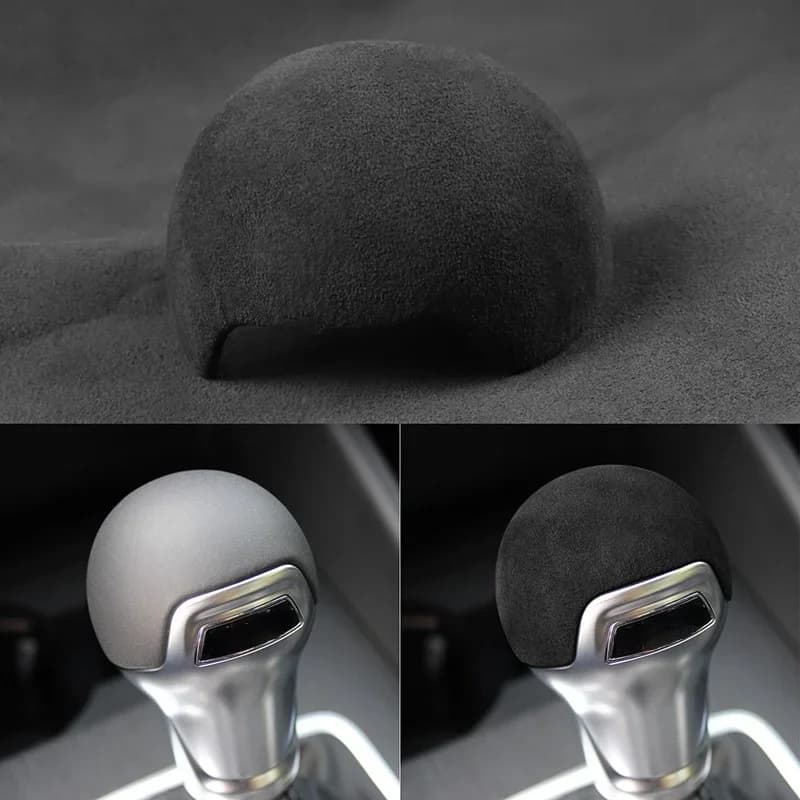 For Audi A3 Q2 S3 TT 2014-2018 Gear Shift Head Cover Stickers Suede Car Gear Shift Knob Trim Cap Auto Decoration Accessories