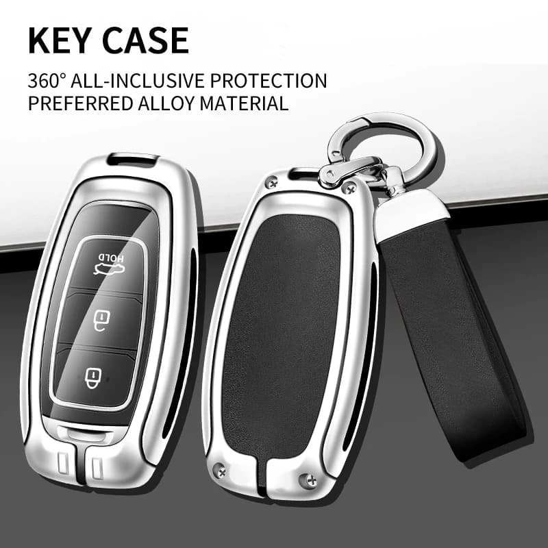 Car Key Case for Hyundai I30 Ix35 KONA Encino Solaris Azera Grandeur Ig Accent Santa Fe Palisade Holder Fob Interior Accessories