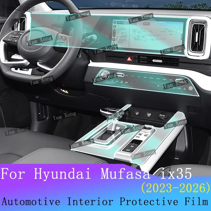 For Hyundai Mufasa ix35 interior Film suit Center Console Navigation screen Protection Gear Panel Transparent Anti-scratch Films
