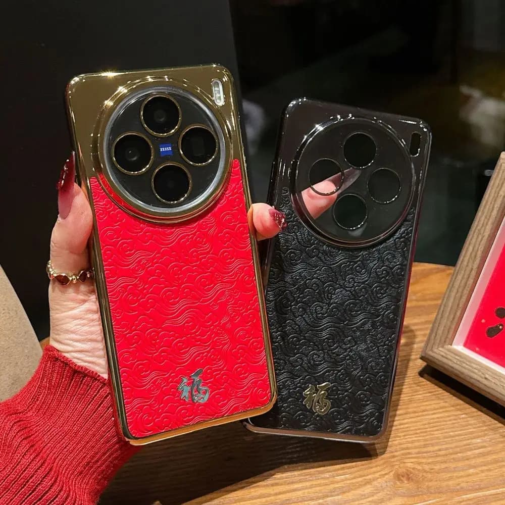 Retro Solid Color Leather Phone Case for Oppo Find X9 X8 Pro with Protective Cover