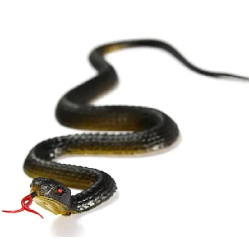 45cm Fake Realistic Rubber Toy Snake Simulation Anaconda Scary Halloween To Scare Birds Props Prank Trick Toy Accessories