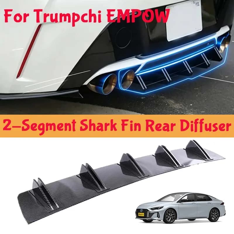 For Trumpchi EMPOW Shark Fin Rear Diffuser Split Chassis Spoiler Auto Aerodynamic Parts Aerodynamic Modification