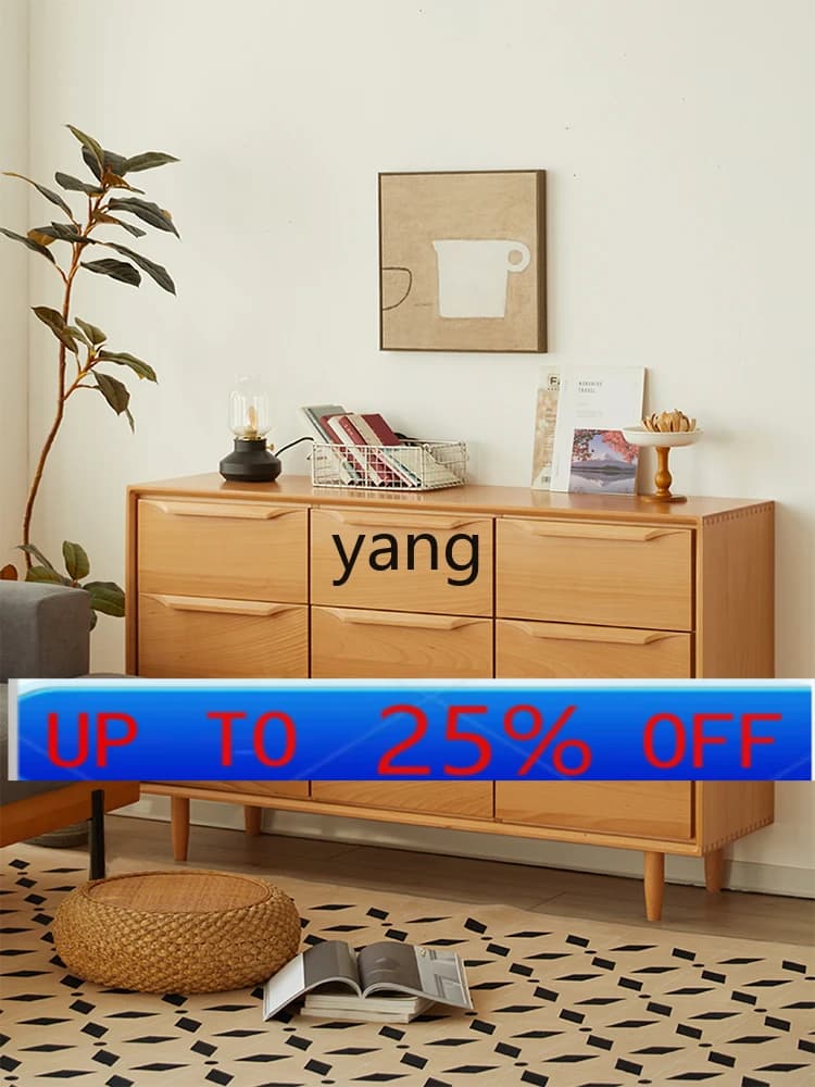 LTT all solid wood chest storage cabinet combination chest modern simple nine chest cabinet household beech
