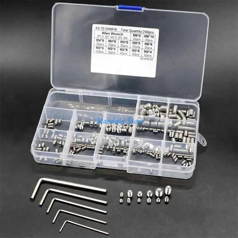 U2JC Hand Set of Screws Internal Drive Cup-Point Screws set for Home Maintenance