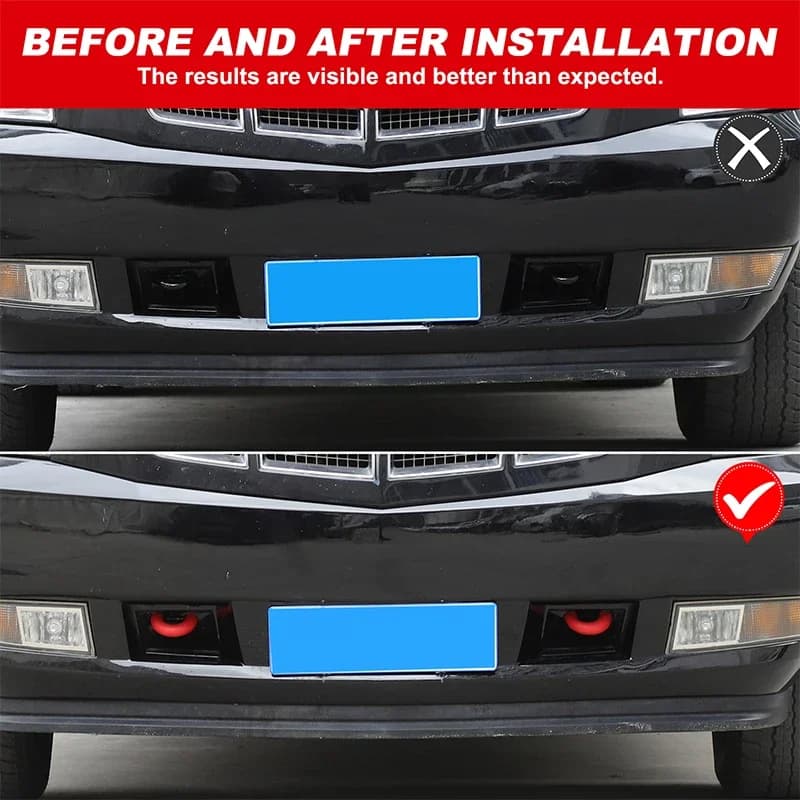 For Cadillac Escalade 2007-2014 Rubber Red Car Styling Car Front Trailer Ring Protective Case  Exterior Protection Accessories