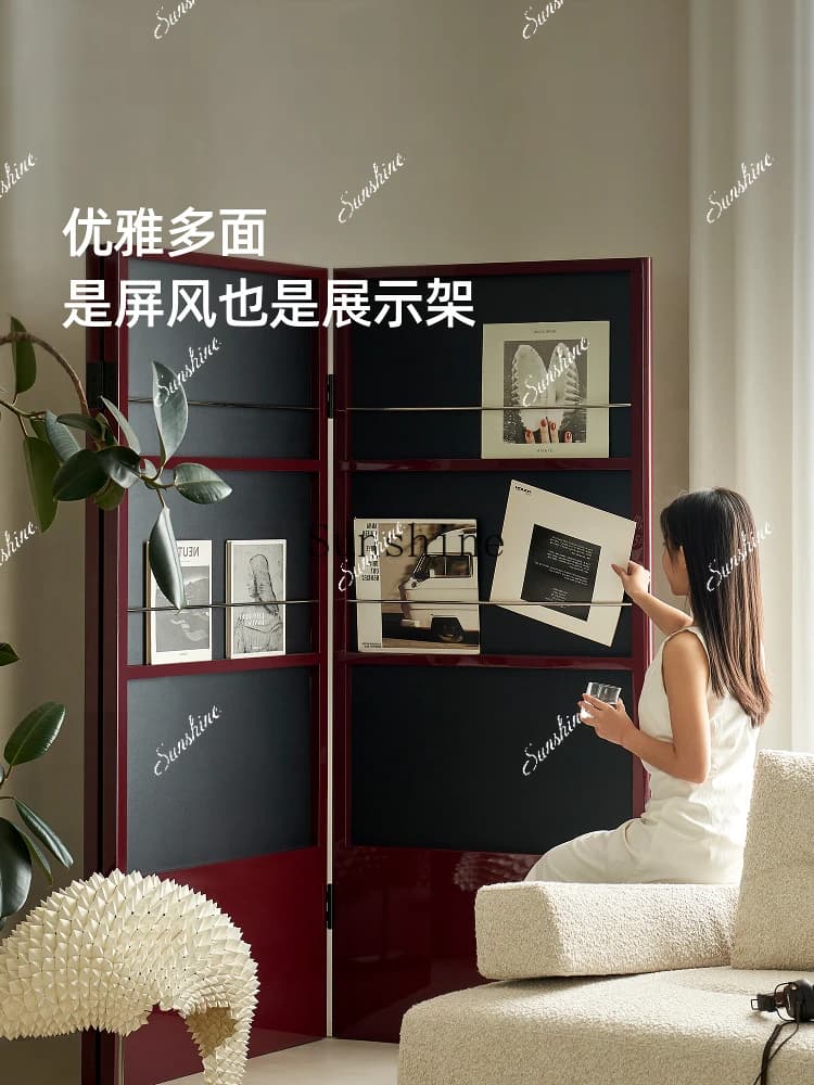 Screen medieval foldable mobile study bedroom entrance partition  FT