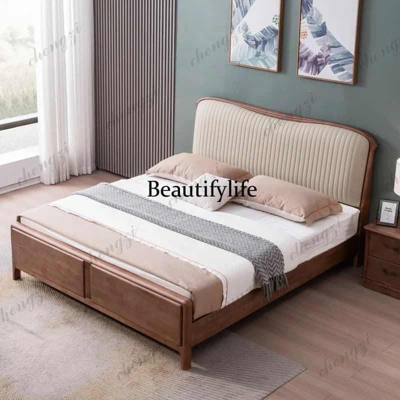 F182 Stuff Decoration Double Bed Mattresses Adults Luxury Headboards Double Bed Bedroom Bunker Letto Matrimoniale Furniture