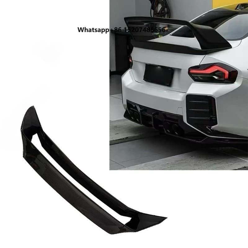 High Quality an Design Dry Carbon Fiber Double Deck Rear Wing Spoiler Rear Trunk Wing Perfect Fitment