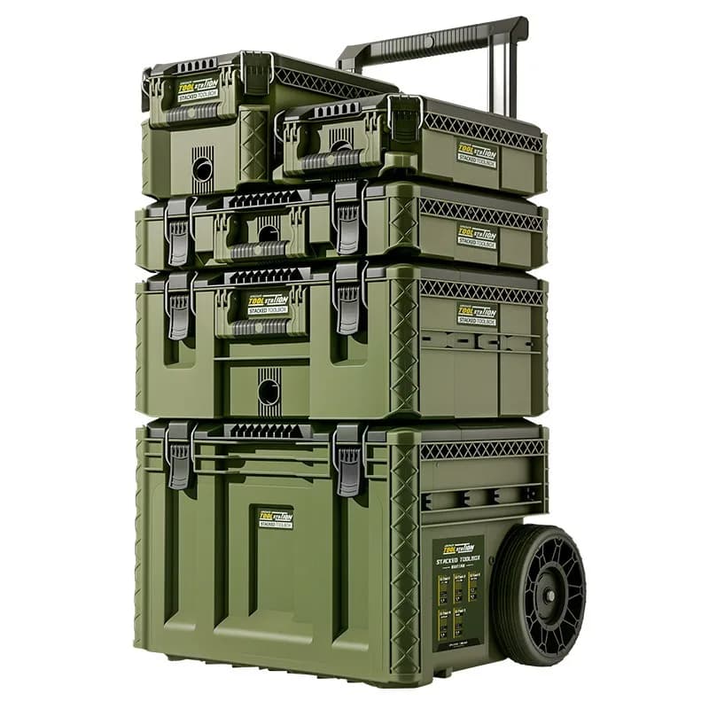 Green Forest Toolbox, Hardware Storage Combination Tie Rod Stacking Box