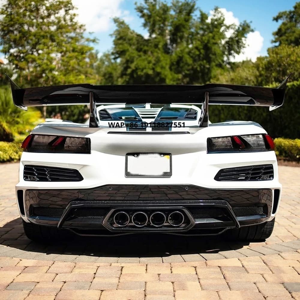 New Arrival  ZR1 Style DRY Carbon Fiber Rear Wing for  Corvette C8 Z06 Rear Spoiler High Wing
