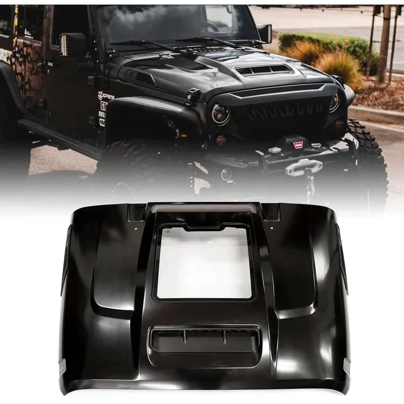 2007-2017  JK Steel Engine Hood Cover 4x4 Offroad Accessories New Condition Included Screws 1 Year