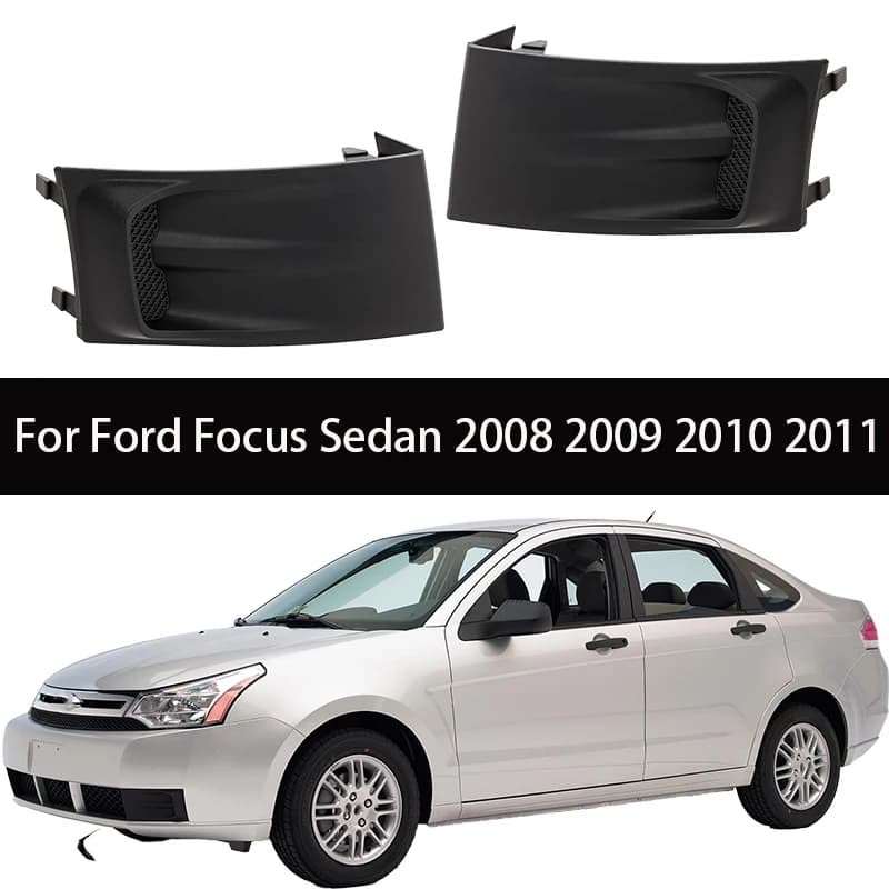 Pair Front Bumper Fog Light Grill Cover Bezel For Ford Focus Sedan 2008 2009 2010 20118S4Z17E810BA