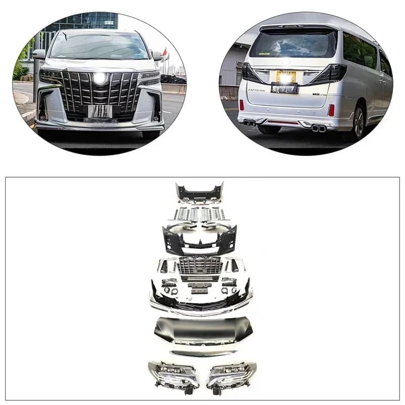 High quality For  Alphard Vellfire Anh20 2008 2009 2010 2011 2012 2013 2014 Upgr  2018 2020 2022 Anh30 35 bodykit