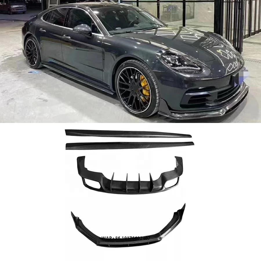 Factory Direct Carbon Fiber Front Lip Side Skirts Rear Diffuser Body Kit forPorsche Panamera 971 Body Kit