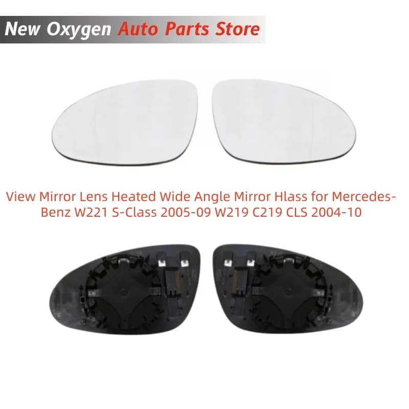 For Mercedes-Benz W221 S-Class 2005-09 W219 C219 CLS 2004-10 DT09 Right Rear View Mirror Lens Heated Wide Angle Mirror Hlass