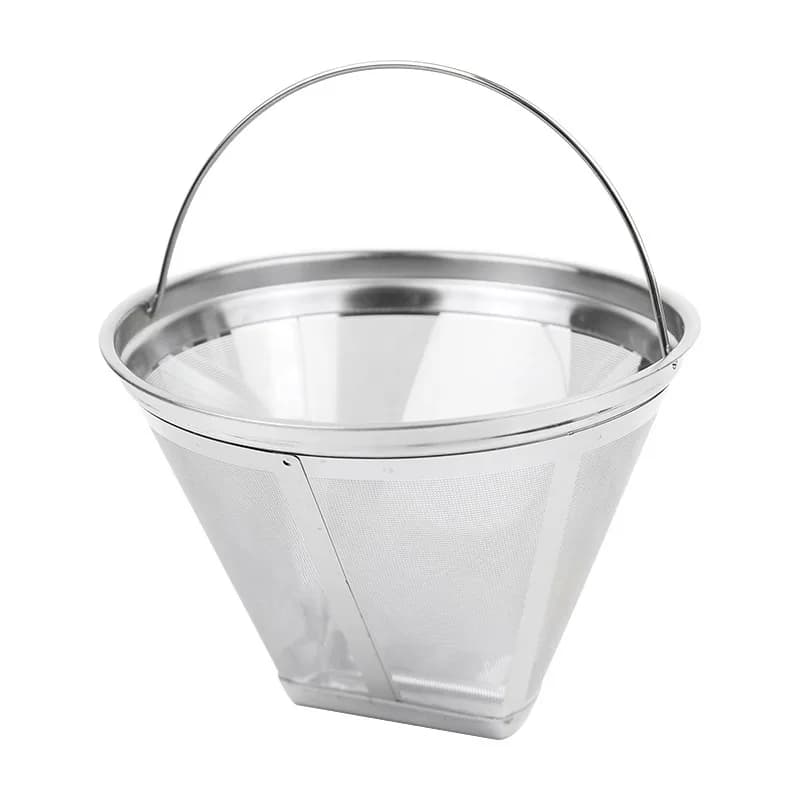 Coffee filter stainless steel single-layer tea maker filter paper coffee machine accessories
