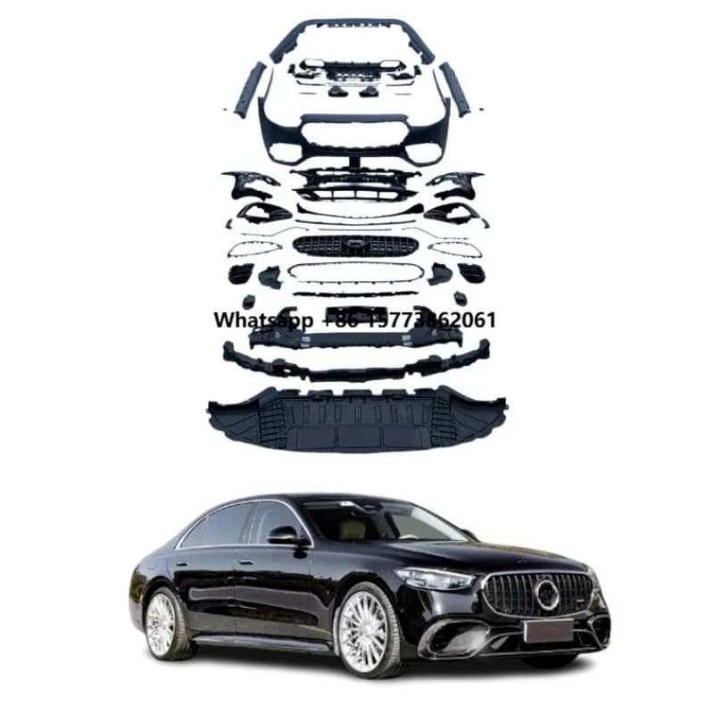 S63  Style New Upgrade Body Kit for  W223 S-Class -Front Bumper/Rear Diffuser/Side Skirt Tips/Front Bumper Grill