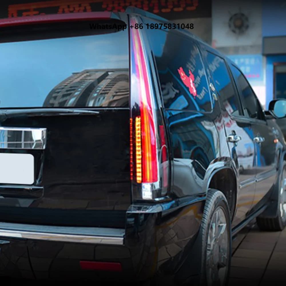 Newest Style Design LED Automotive Taillights Assembly for Cadillac Escalade 2007-2014 100W Car Back Lamps Upgrade 6000k