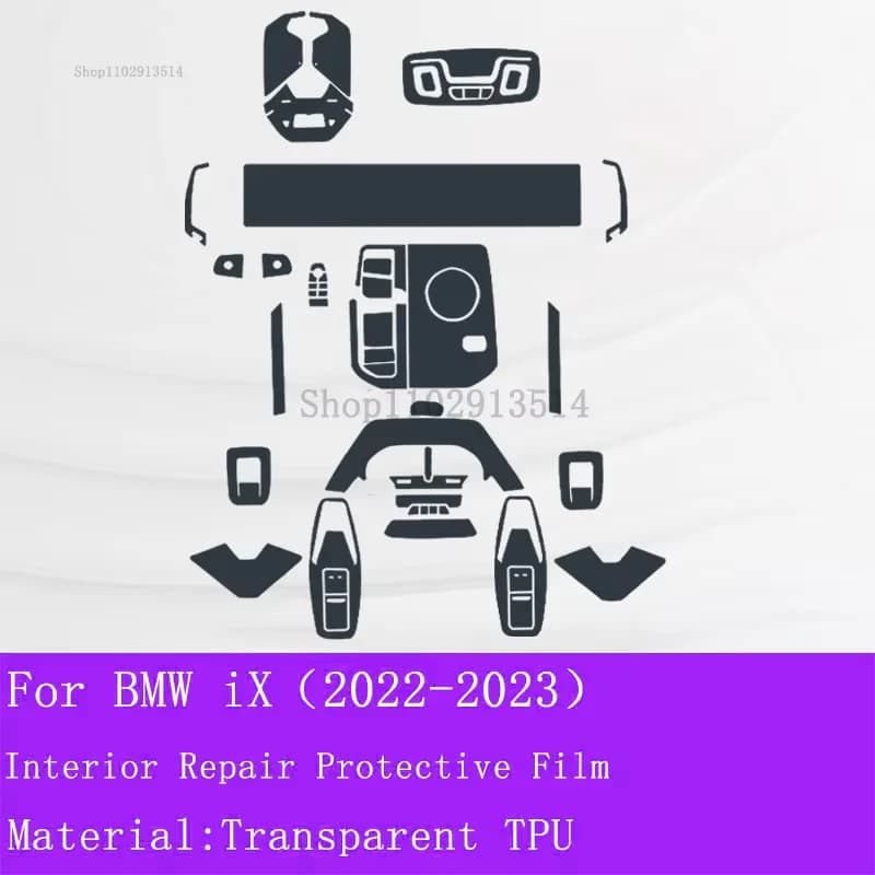 Car Interior Protective Film For BMW iX 2022-2023 Car GPS Navigation LCD Screen TPU Protector Stickers Decoration Repair Cover