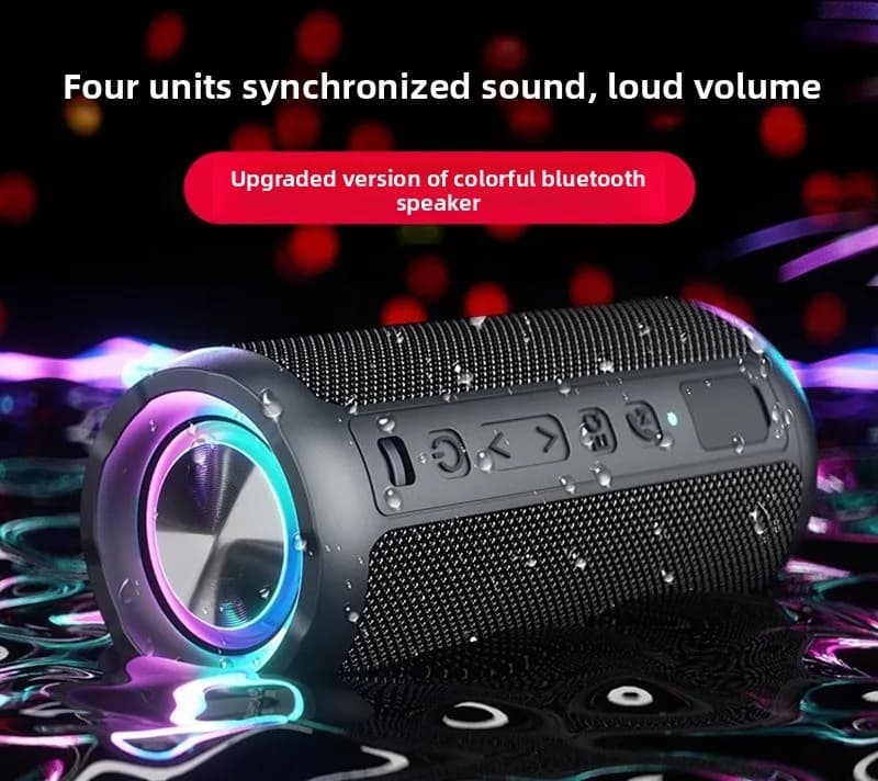 Bluetooth speaker, wireless portable dual speaker, large volume subwoofer, car outdoor waterproof stereo