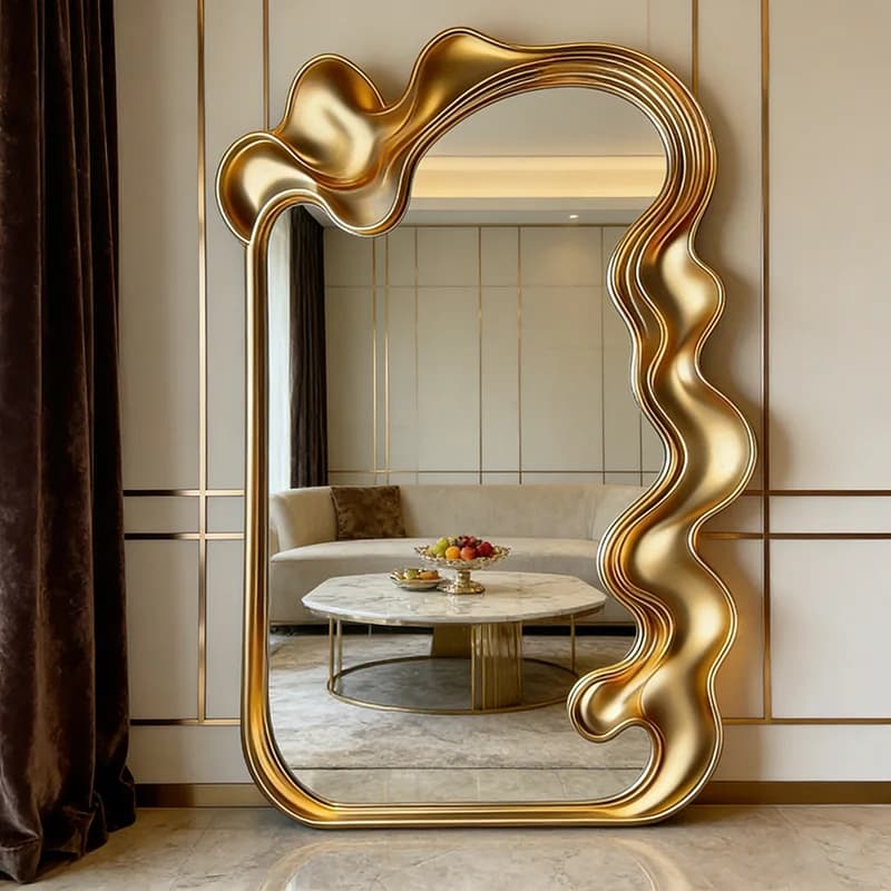 Long Floor Mirror Living Room Moving Xenomorph Full Body Standing Men Bedroom Bathroom Mirror Girls Espelhos Home Decorations