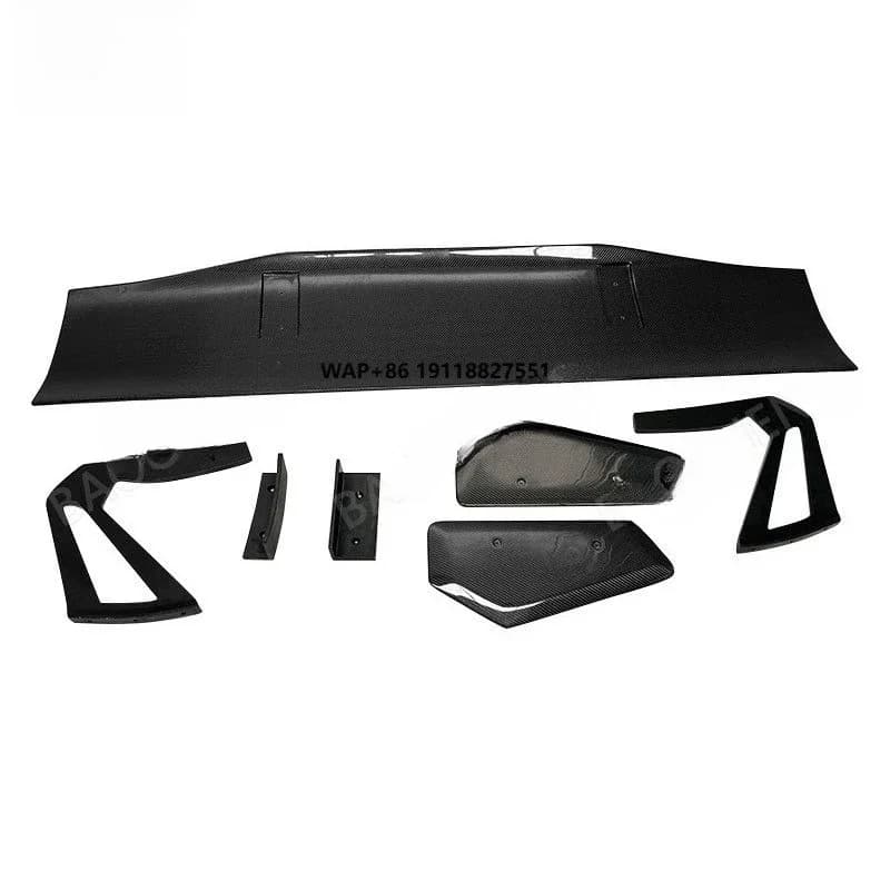 High Quality Real Carbon Fiber  BC Style Rear Trunk Spoiler Big Tail Wing for Mustang 2015-2021 Performance Bodykit