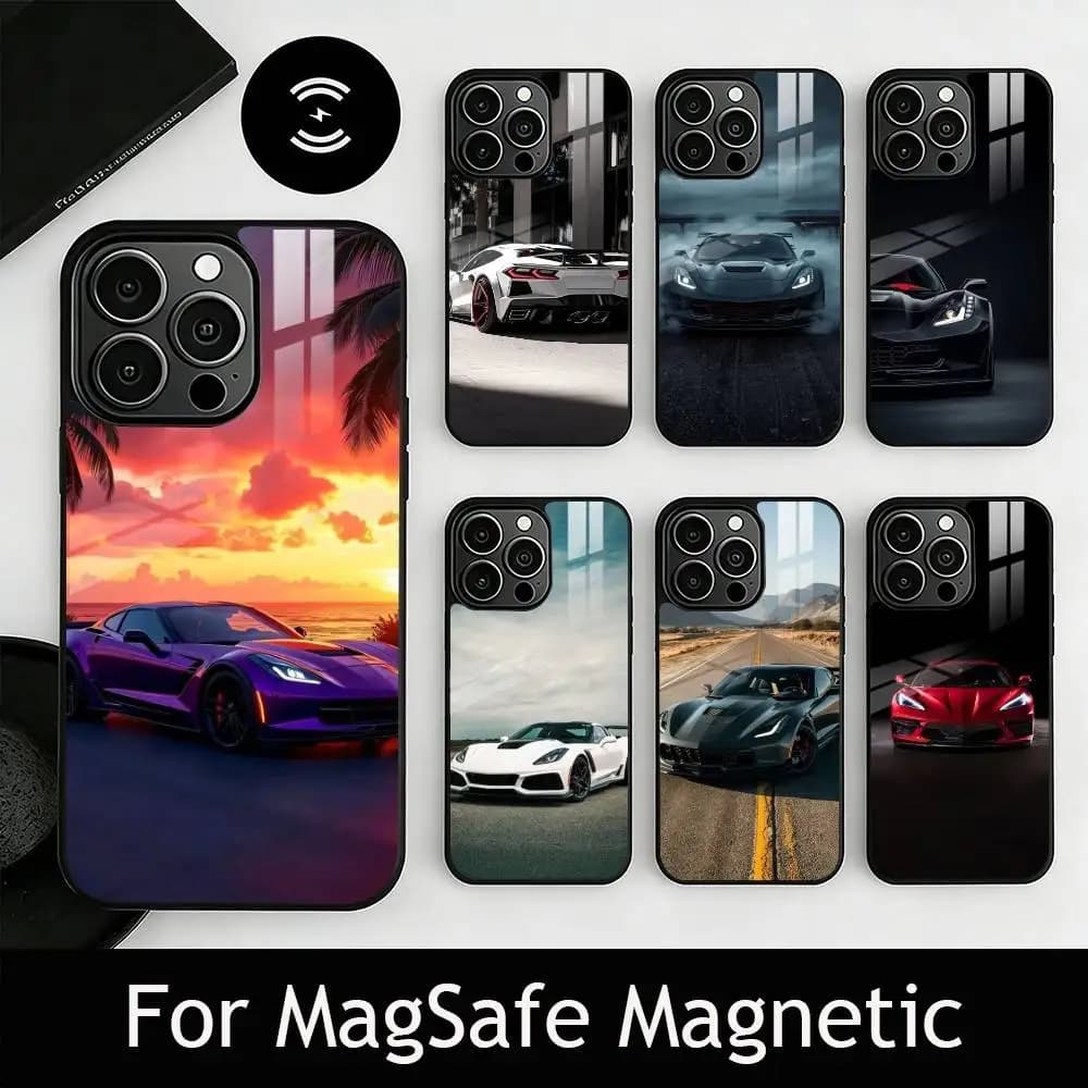 America's Sports Car Phone Case For iPhone17,16,15,14,13,12,11 Plus,Pro Magnetic with Magsafe Wireless Charging