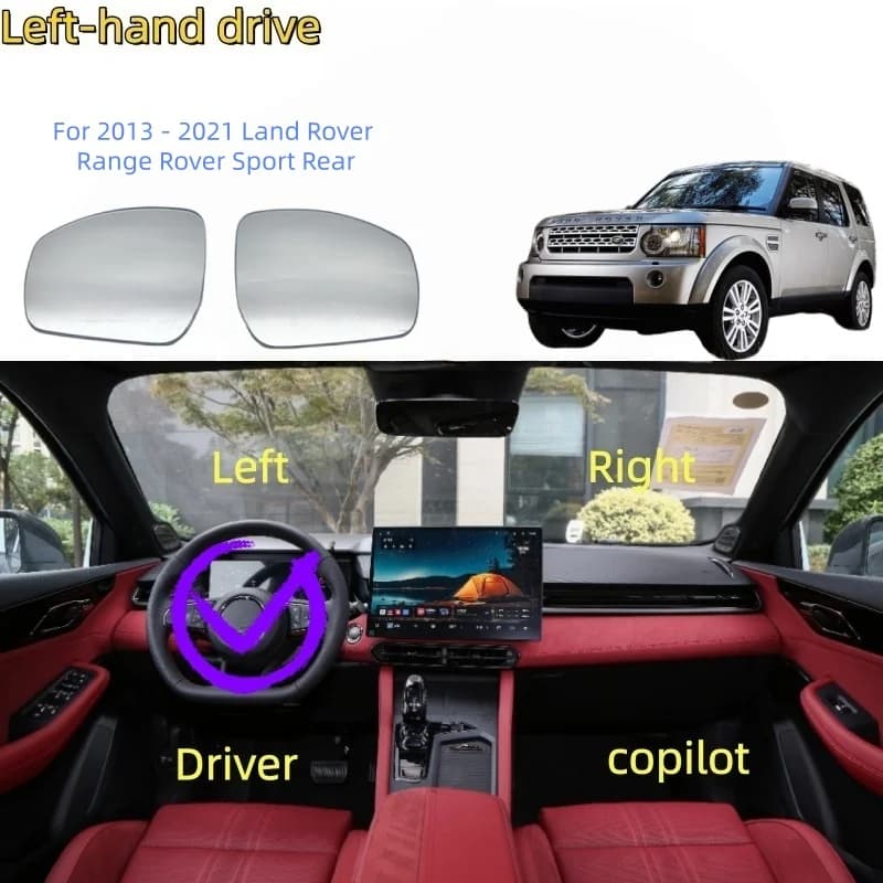 For 2013 - 2021 Land Rover Range Rover Sport Rear View Mirror Lens Side View Mirror Lens Discovery 4/5 Heating