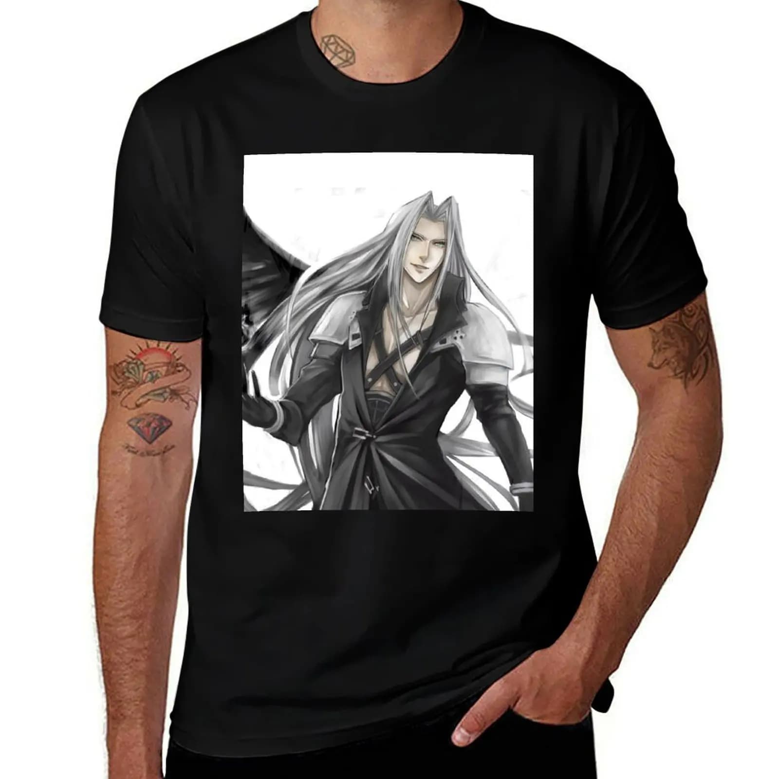 Sefirot Sword T-Shirt Novelty Print Casual Tee Shirt T-Shirt