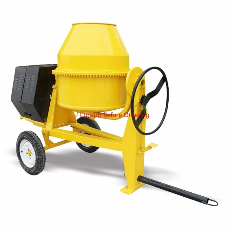 Portable Electric Drum Asphalt & Concrete Mixer Tilting Cement Machinery For Construction With Core Motor & Engine Component