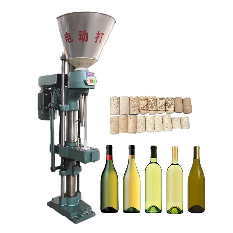 Small Pneumatic Corking Machine Semi-automatic Wine champagne Glass Bottle Cork Sealing Machine