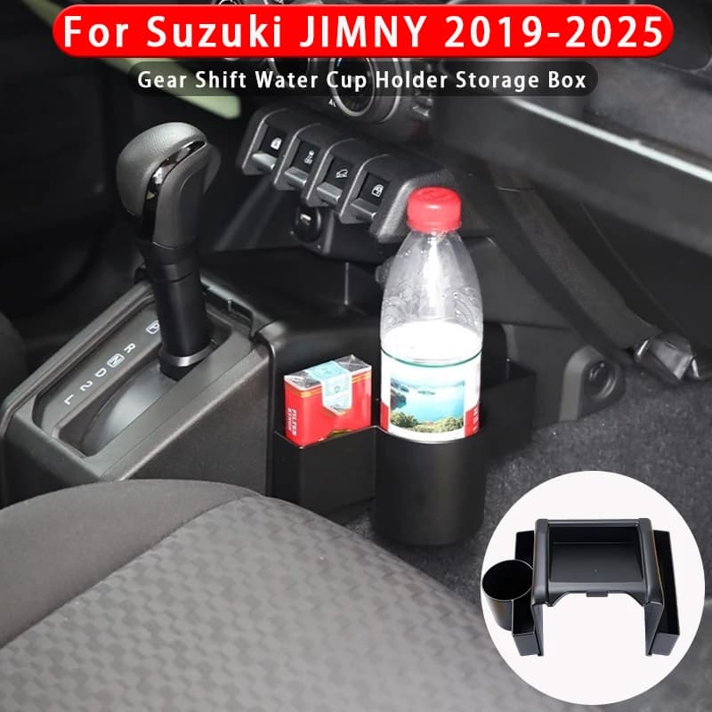 For Suzuki JIMNY 2019-2025 JB64/JB74/JC74 Automatic Car Gear Shift Water Cup Holder Storage Box Auto Interior Accessories