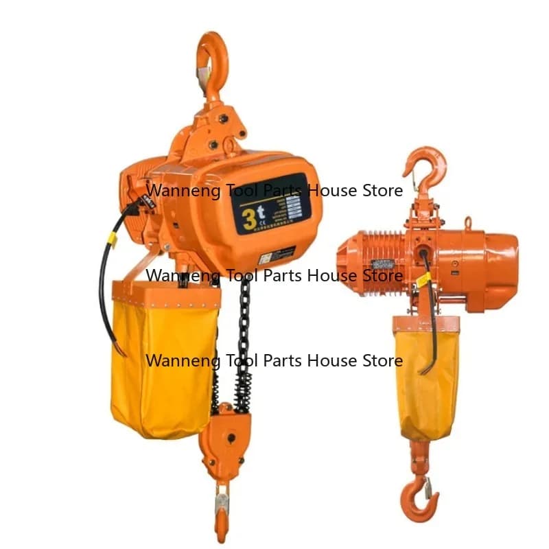 220V - 440v 1 ton electric crane chain hoist electric trolley